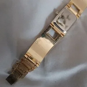 Gold Geneva Platinum Watch Crystal Bezel diamond studded band timepiece bangle Geneva Platinum | Accessories | Gold Geneva Platinum Watch  main image 4